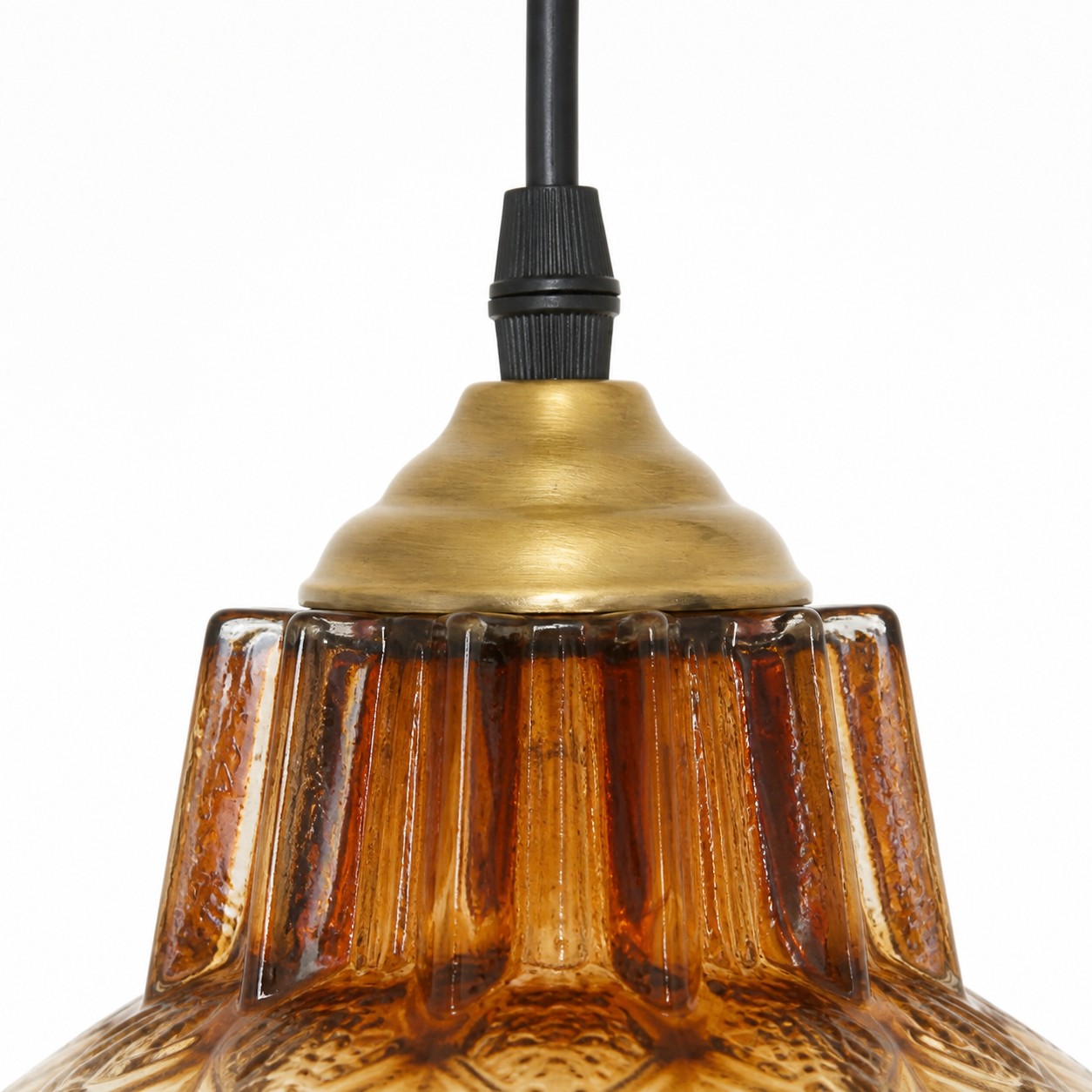Gradient Fluted Glass Flower Pendant Light detail image 5