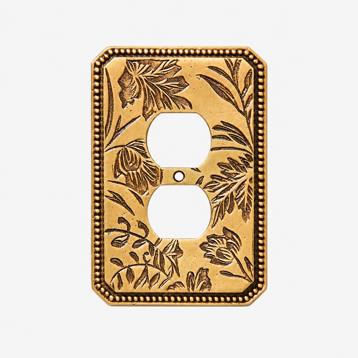 Antique brass outlet cover